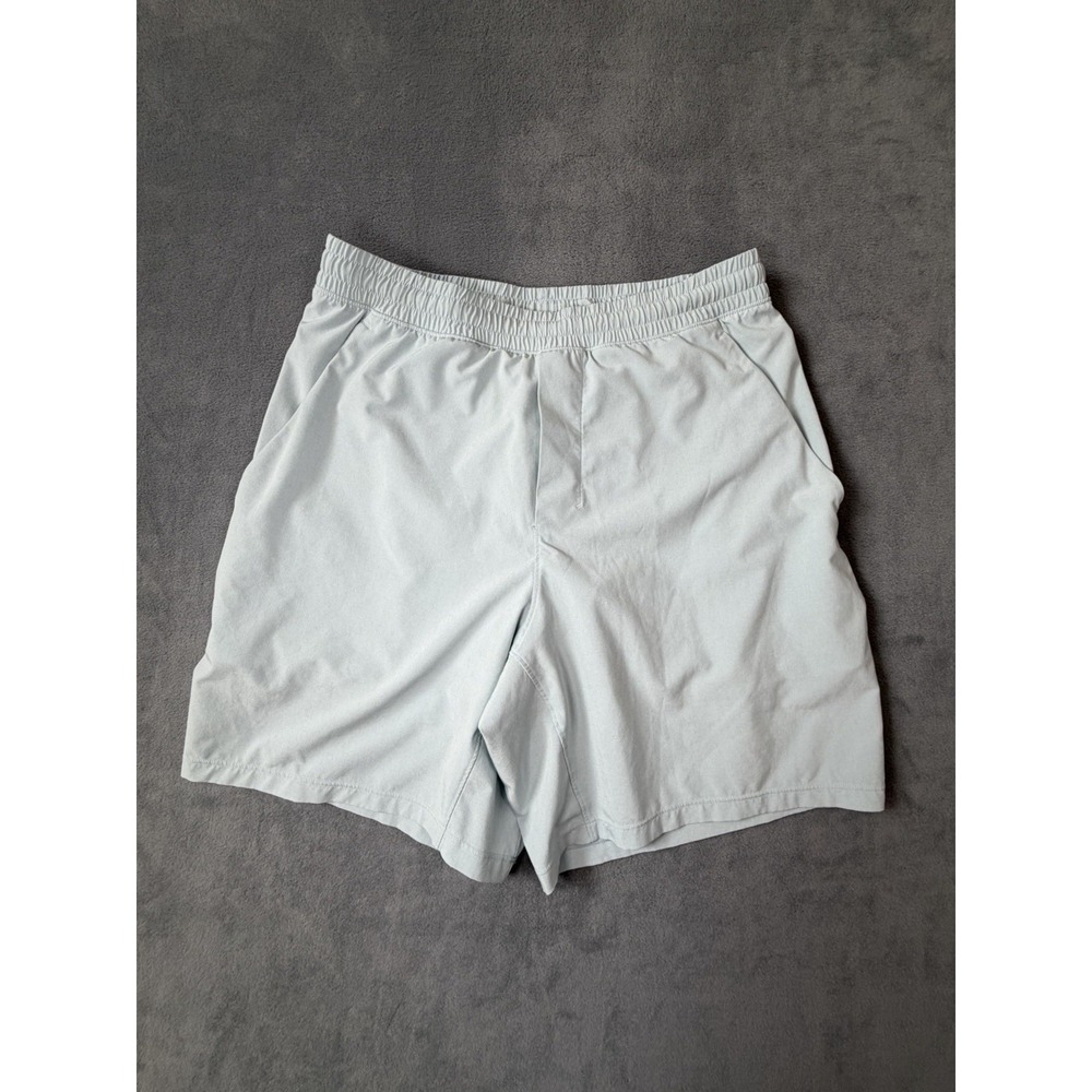 Lululemon Men's Pace Breaker Lined Shorts Light Blue Medium 7" Inseam Run Gym